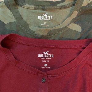 2 Hollister XS girls long sleeve shirts